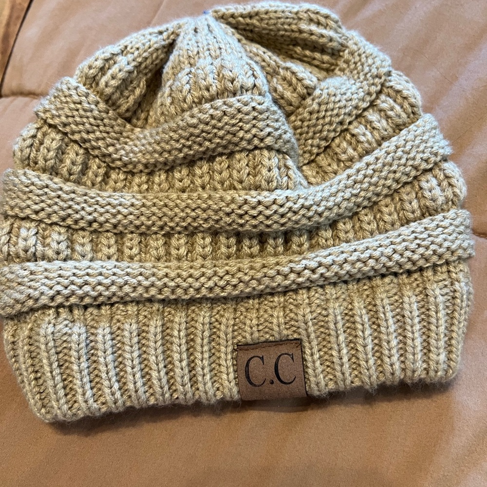 C.C  Tan Knit Beanie